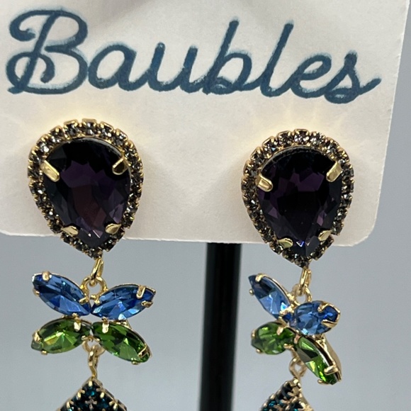 Baubles Chandelier Austrian Crystal Silver Earrings $12 EA or Bundle 3/$20 - Picture 2 of 7